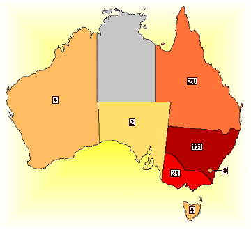 Australia Distribution Map