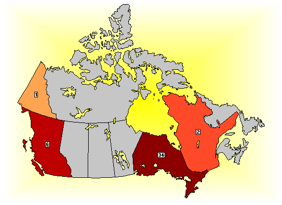 Canada Distribution Map