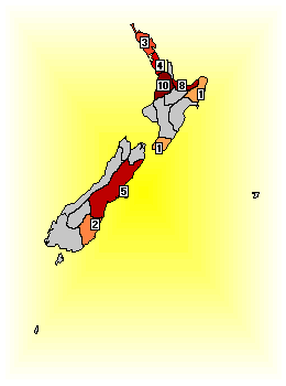 New Zealand Distribution Map